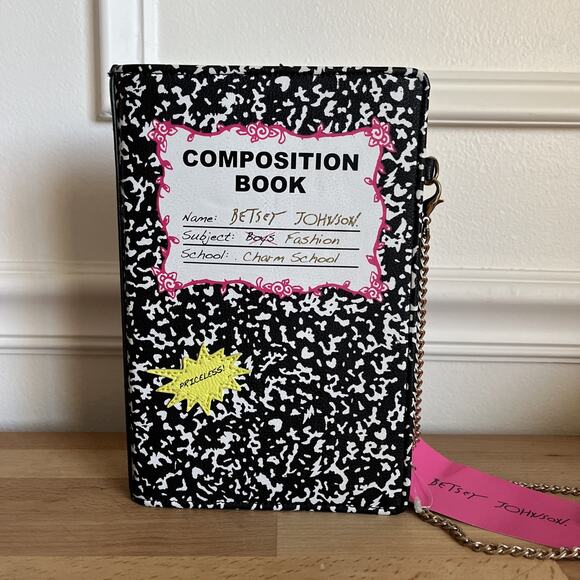 Betsey Johnson Handbags - Betsey Johnson Composition Journal Dairy Book Purse